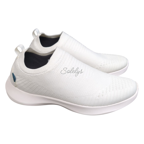 Vessi Everyday Move Slip On Womens 9 Polar White Waterproof Knit DymaTex Sneaker - Picture 4 of 12